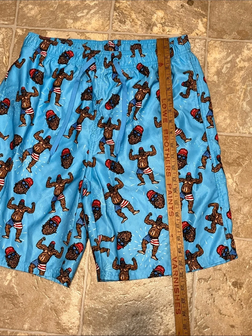 Men's Canyon Creek Blue Printed Swim Trunks